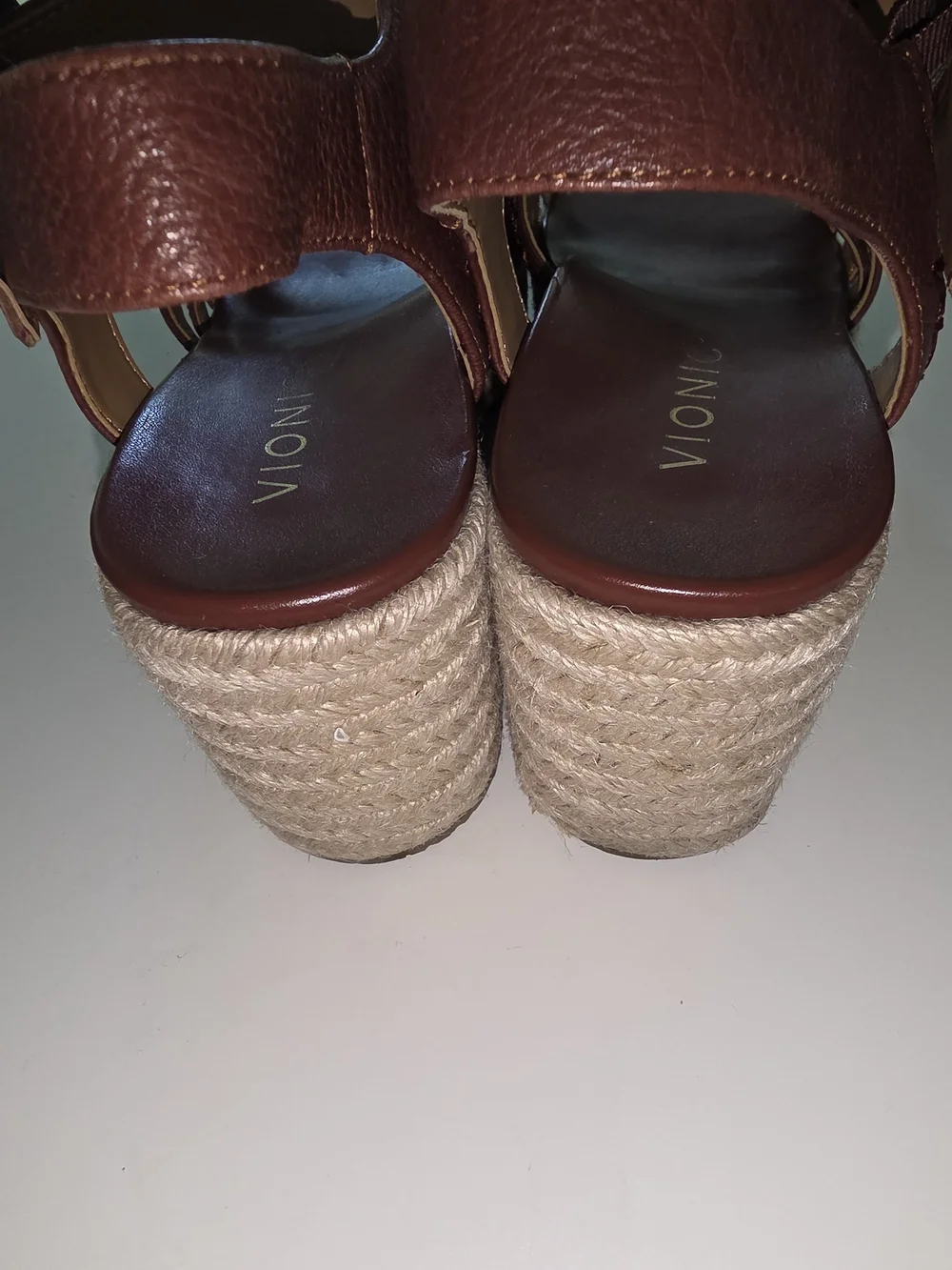 Vionic Burgundy/maroon l Braided-Strap Wedge Sandals